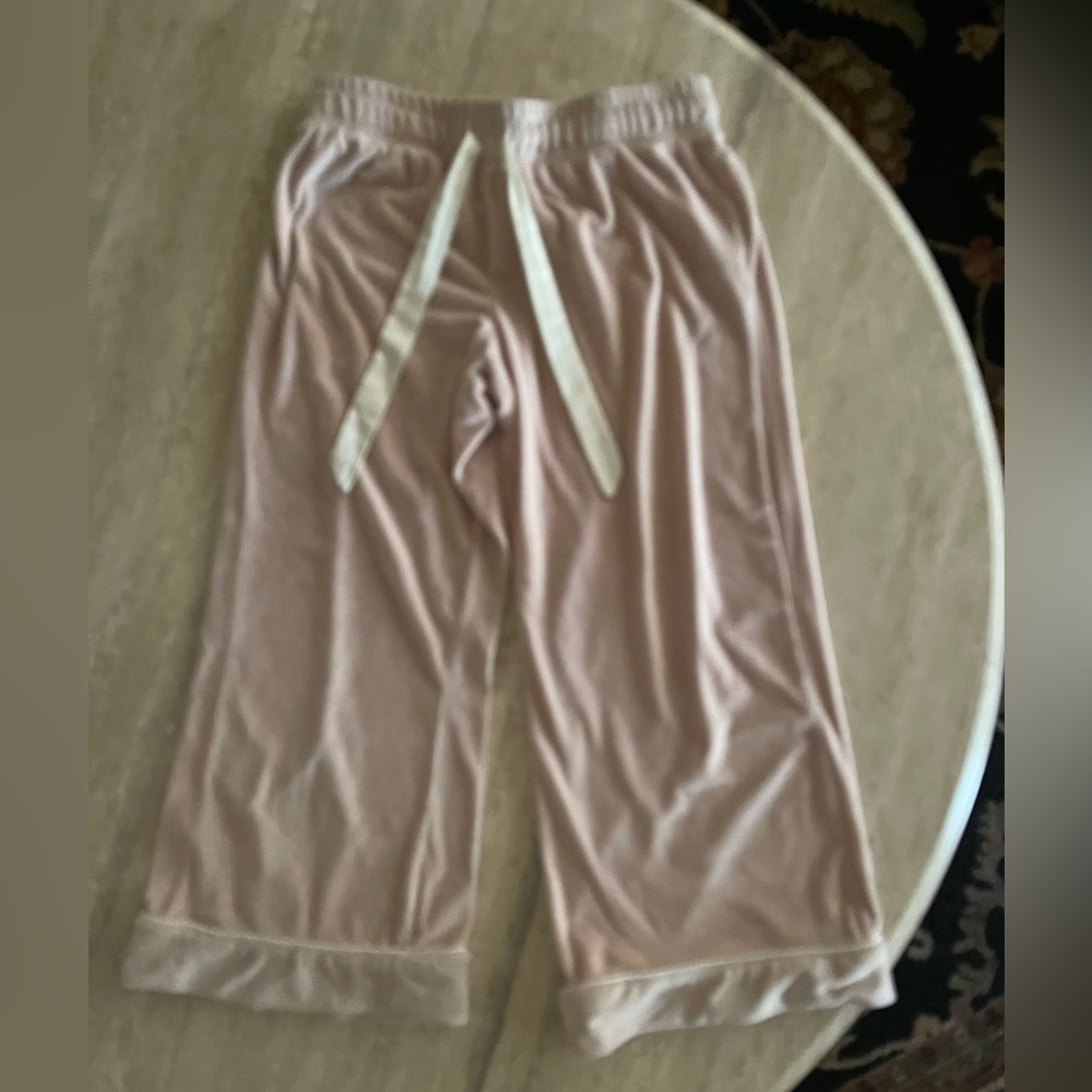 Rachel Parcell velour pink wide leg lounge pajama